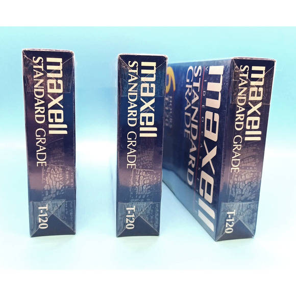 VHS VCR Tapes NEW & SEALED 3 Set of Maxwell 6-Hour Blank Tapes - Picture 4 of 8